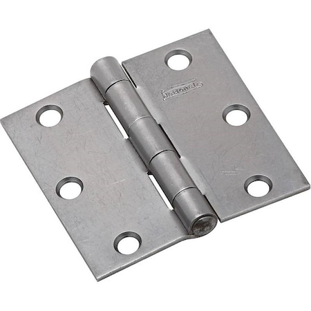 Whole-In-One 3 in. Non-Removable Pin Hinge in Plain Steel WH667038